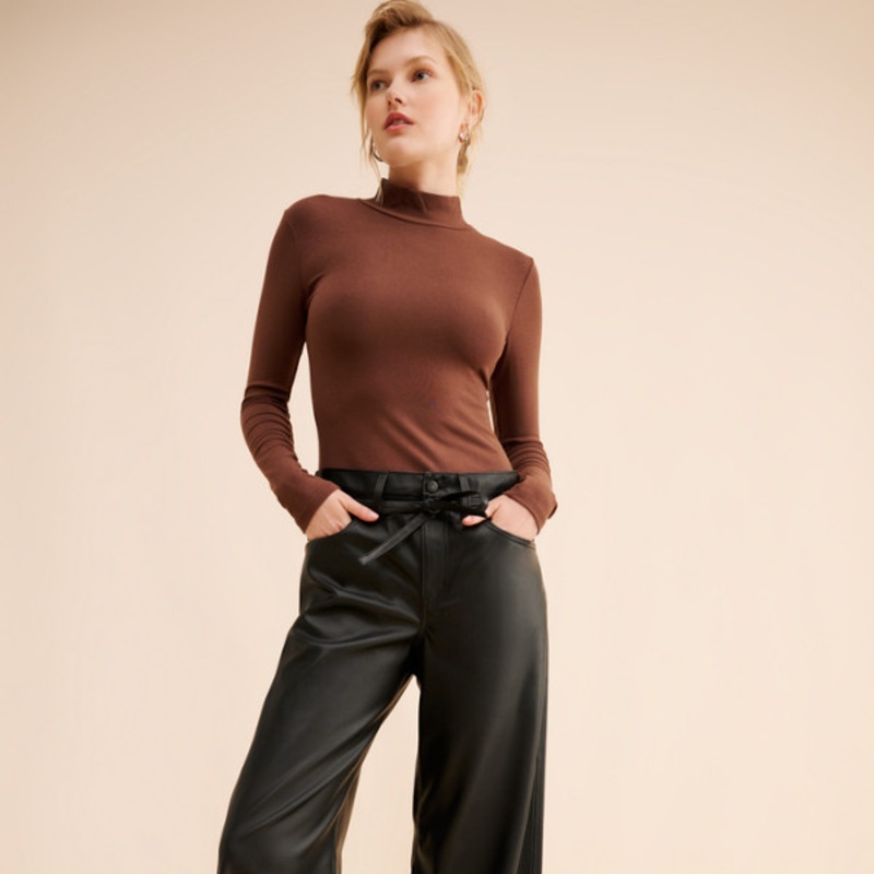 Xl Straight Vegan Leather Jeans