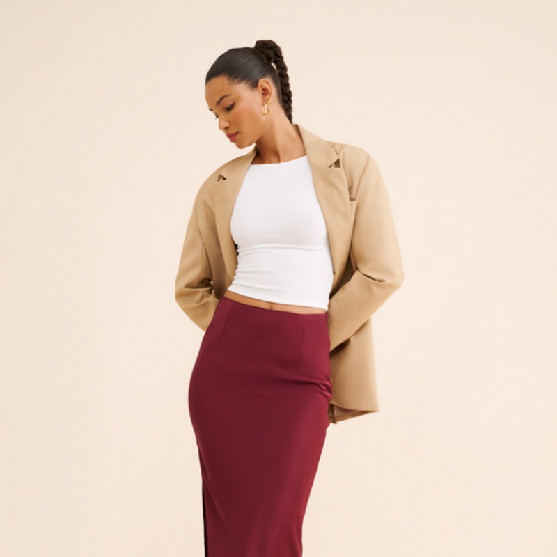 Satin Slip Maxi Skirt